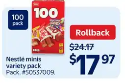 Walmart Nestlé Minis Variety Pack offer