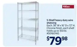 Walmart Hyper Tough 5-Shelf heavy duty wire shelving offer