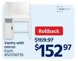 Walmart Vanity with mirror offer