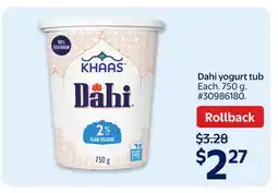 Walmart Dahi yogurt tub offer