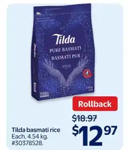 Walmart Tilda basmati rice offer