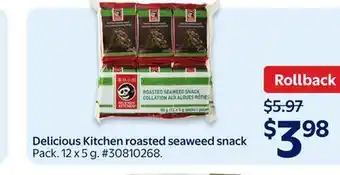 Walmart Delicious Kitchen Roasted Seaweed snack offer