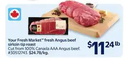 Walmart Your Fresh Market fresh Angus beef sirloin tip roast offer