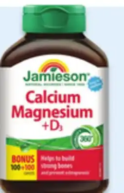 Walmart Jamieson calcium, magnesium and vitamin D3 200s offer