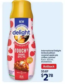 Walmart International Delight limited edition caramel apple pie coffee creamer offer