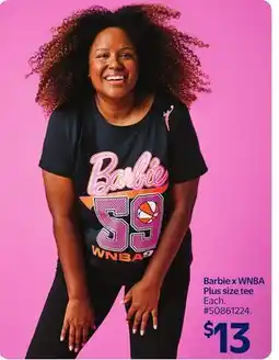Walmart Barbie x WNBA Plus size tee offer