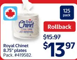 Walmart Royal Chinet 8.75 plates offer