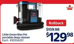 Walmart Little Green Max Pet portable deep cleaner offer