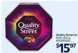 Walmart Quality Street tin offer
