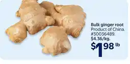 Walmart Bulk ginger root offer