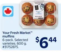 Walmart Your Fresh Market muffins offer
