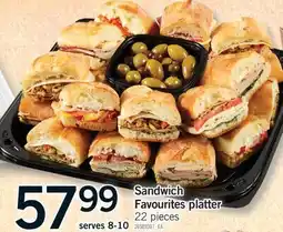 Fortinos SANDWICH FAVOURITES PLATTER, SERVES 8-10 offer