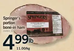 Fortinos SPRINGER'S PORTION BONE HAM offer