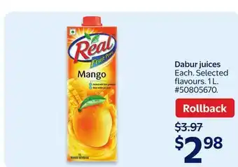 Walmart Dabur juices offer