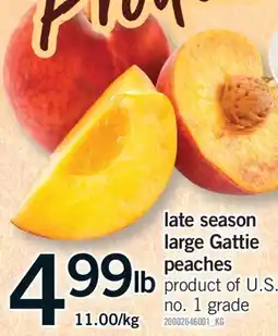 Fortinos large Gattie peaches offer