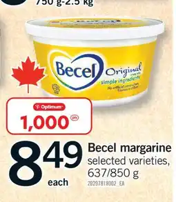 Fortinos BECEL MARGARINE offer
