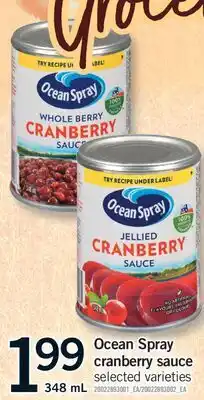 Fortinos OCEAN SPRAY CRANBERRY SAUCE, 348 ML offer