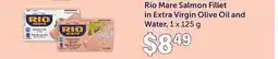 Fortinos RIO MARE SALMON FILLET IN EXTRA VIRGIN OLIVE OIL AND WATER, 1 X 125 G offer