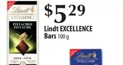 Fortinos LINDT EXCELLENCE BARS, 100 g offer