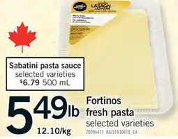 Fortinos FORTINOS FRESH PASTA offer