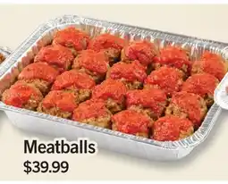 Fortinos MEATBALLS offer