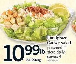 Fortinos FAMILY SIZE CAESAR SALAD offer