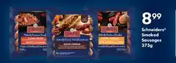 Fortinos SCHNEIDERS SMOKED SAUSAGES, 375G offer