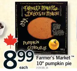 Fortinos FARMER'S MARKET 10 PUMPKIN PIE offer