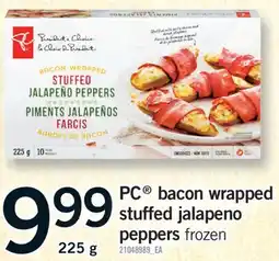 Fortinos PC BACON WRAPPED STUFFED JALAPENO PEPPERS, 225 g offer