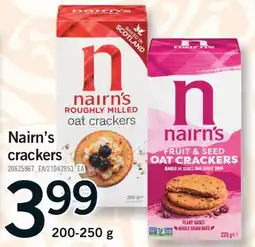 Fortinos NAIRN'S CRACKERS, 200-250 G offer