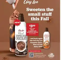 Fortinos GAYLEA REAL CHOCOLATE WHIPPED CREAM offer