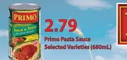 Fortinos PRIMO PASTA SAUCE, (680mL) offer