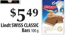 Fortinos LINDT SWISS CLASSIC BARS, 100 g offer