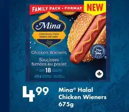Fortinos MINA HALAL CHICKEN WIENERS, 675g offer