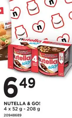 Fortinos NUTELLA & GO!, 4 x 52 g - 208 g offer