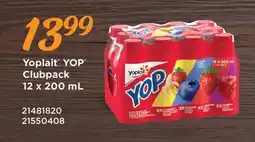 Fortinos YOPLAIT YOP CLUBPACK, 12 x 200 mL offer