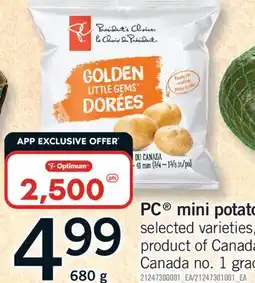 Fortinos PC MINI POTATOES, 680 g offer