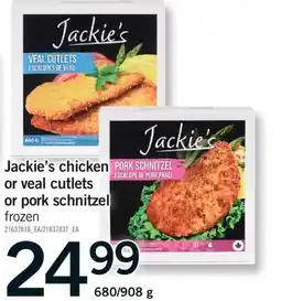 Fortinos JACKIE'S CHICKEN OR VEAL CUTLETS OR PORK SCHNITZEL, 680/908 g offer