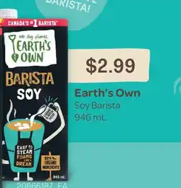 Fortinos EARTH'S OWN SOY BARISTA, 946 mL offer
