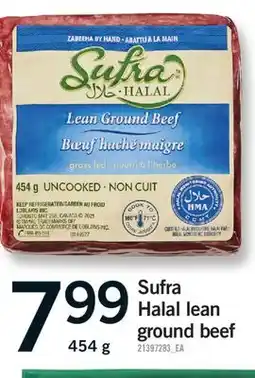 Fortinos SUFRA HALAL LEAN GROUND BEEF, 454 g offer
