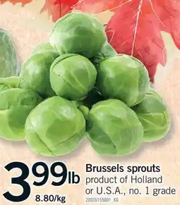 Fortinos BRUSSELS SPROUTS offer