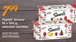 Fortinos YOPLAIT SOURCE 16 X 100 G offer