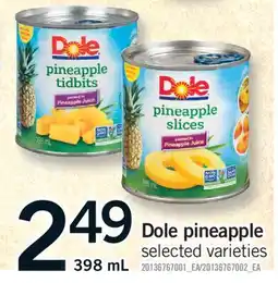 Fortinos DOLE PINEAPPLE, 398 mL offer