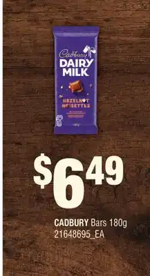 Fortinos CADBURY BARS, 180g offer