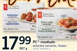 Fortinos PC MEATBALLS, 907 g offer