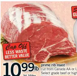 Fortinos PRIME RIB ROAST offer