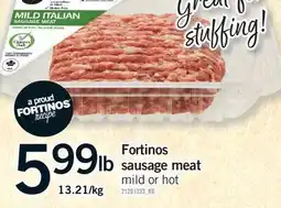 Fortinos FORTINOS SAUSAGE MEAT offer