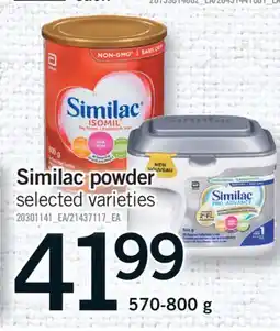 Fortinos SIMILAC POWDER, 570-800 g offer