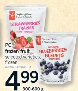 Fortinos PC FROZEN FRUIT, 300-600 g offer