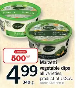 Fortinos MARZETTI VEGETABLE DIPS, 340 g offer